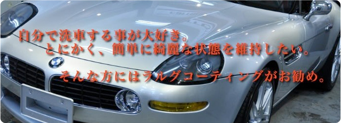 自分で洗車することが大好き。とにかく、簡単に綺麗な状態を維持したい。そんな方にはラルグコーディングがお勧め。