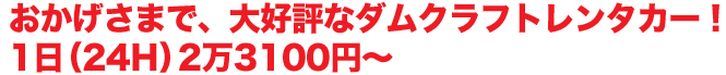 さまざまな、スタイルでダムクラフトレンタカーをご利用ください。